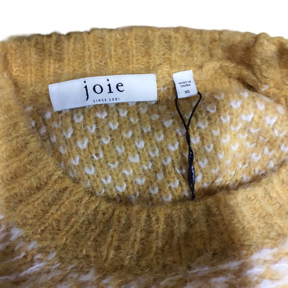 Joie Colorblock Tigerlily Multi Red Angelisa Crewneck Size XS Sweater NWT - Picture 4 of 4